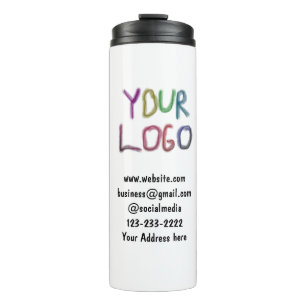 Einfache minimale Hinzufügen Ihres Logos/Designs h Thermosbecher