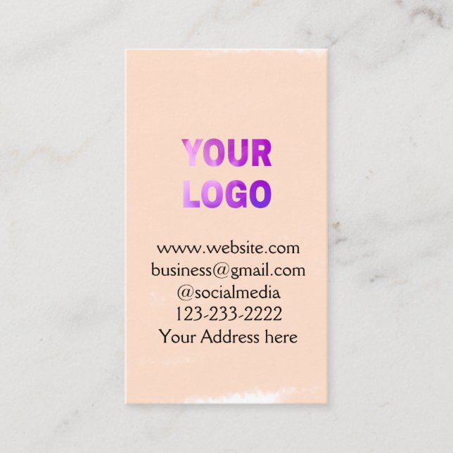 Einfache minimale Hinzufügen Ihres Logos/Designs h Visitenkarte (Vorderseite)