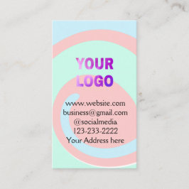 Einfache minimale Hinzufügen Ihres Logos/Designs h Visitenkarte