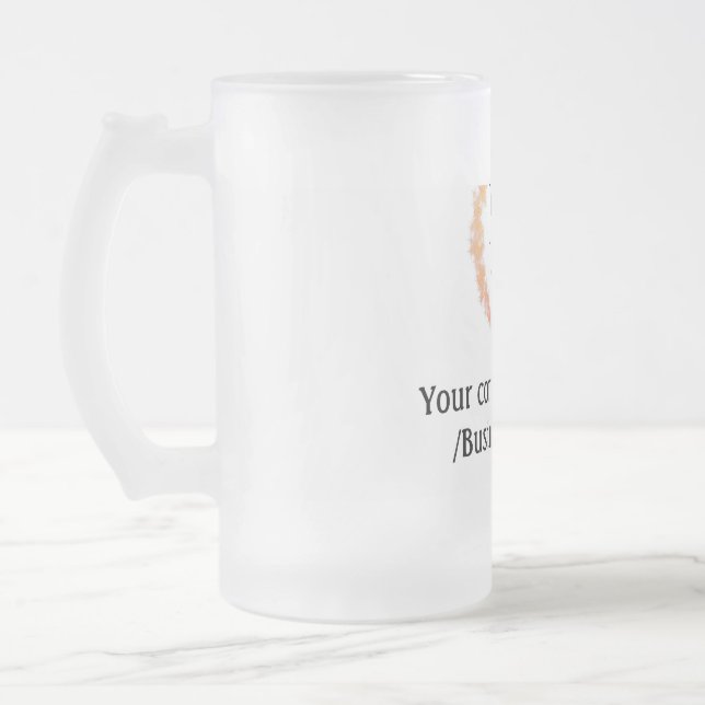 einfache minimale Hinzufügen Ihres Logos Gold Webs Mattglas Bierglas (Links)