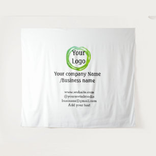 einfache minimale Hinzufügen Ihres Logos Gold Webs Wandteppich