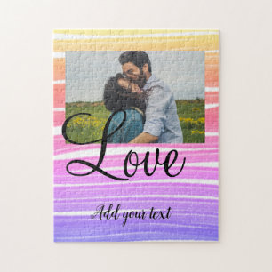 Einfache minimale Hinzufügen Ihres Namens Foto Aqu Puzzle