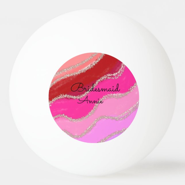 einfache minimale Hinzufügen Ihres Namens Text übe Tischtennisball (Vorderseite)