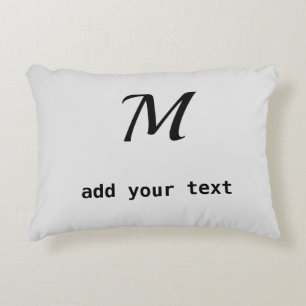Einfache minimale Hinzufügen Ihres Text Monogram F Dekokissen