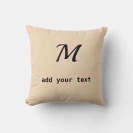 Einfache minimale Hinzufügen Ihres Text Monogram F Kissen
