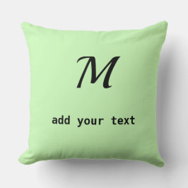 Einfache minimale Hinzufügen Ihres Text Monogram F Kissen