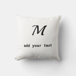 Einfache minimale Hinzufügen Ihres Text Monogram F Kissen