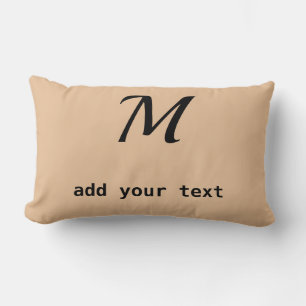 Einfache minimale Hinzufügen Ihres Text Monogram F Lendenkissen