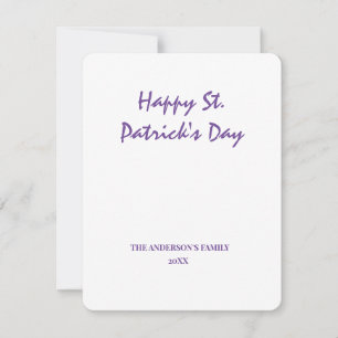 Einfache minimale Hinzufügen Ihres Textes st. patr Mitteilungskarte