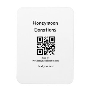 Einfache minimale Hochzeitsgeschenke QR-Code für F Magnet
