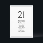 Einfache minimale Hochzeitstisch-Sitzkarten<br><div class="desc">Diese individuell anpassbare Seating Chart Card ist für die Koordination mit unserer Minimalistischen Hochzeitskollektion konzipiert und verfügt über ein modernes Skript mit minimalistischem Layout. Ideal für jede Jahreszeit. Um vorzeitige Änderungen vorzunehmen,  wählen Sie Personalisieren -> Bearbeiten mit dem Entwurfstool.</div>