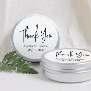 Einfache minimale individuelle Hochzeitsgeschenke  Runder Aufkleber