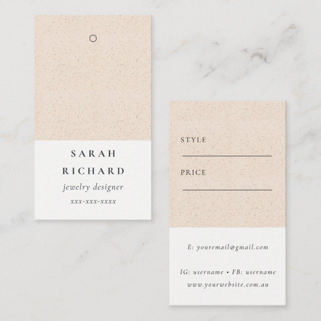 Einfache minimale Keramik für die Textur Visitenkarte (Vorne/Hinten)