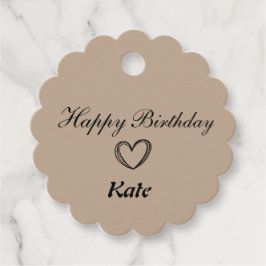 einfache minimale klassische Happy-Geburtstagsgesc Geschenkanhänger