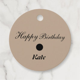 einfache minimale klassische Happy-Geburtstagsgesc Geschenkanhänger