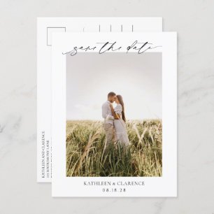 Einfache Minimale klassische Hochzeit des Fotos sp Postkarte