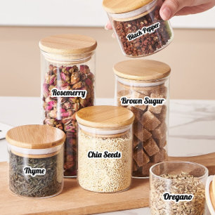 Einfache minimale Küchen- und Pantry-Speicherplatt Aufkleber