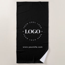 Einfache minimale kundenspezifische Logo- und Text Strandtuch
