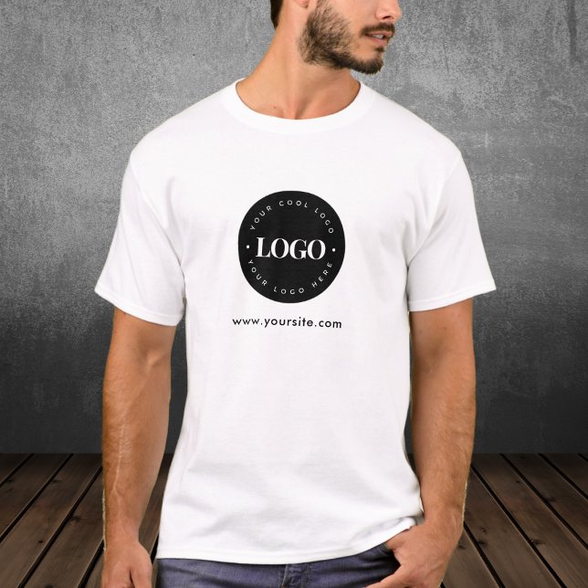 Einfache minimale kundenspezifische Logo- und Text T-Shirt (Von Creator hochgeladen)