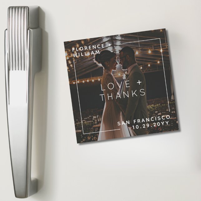 Einfache Minimale Liebe und dank Foto Magnet (Von Creator hochgeladen)