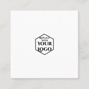 Einfache Minimale Logoreduzierung ist einfacher Quadratische Visitenkarte
