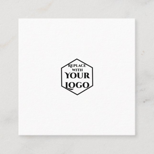 Einfache Minimale Logoreduzierung ist einfacher Quadratische Visitenkarte (Vorderseite)