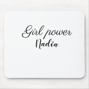 einfache minimale Mädchenpower Name-Text Bild Gesc Mousepad