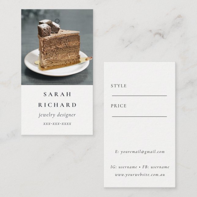 Einfache minimale Markenname für benutzerdefiniert Visitenkarte (Vorne/Hinten)