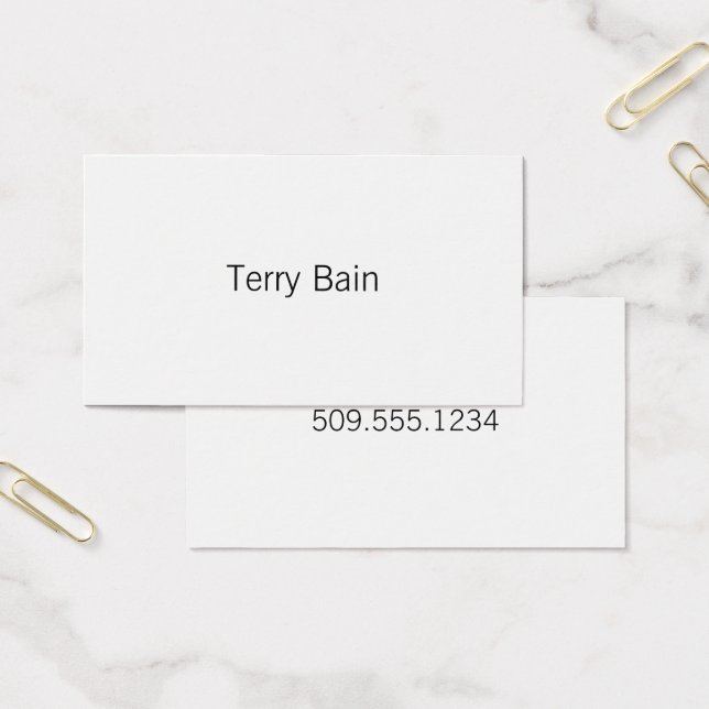 Einfache minimale Mittelfront und Rückseite (Büro)