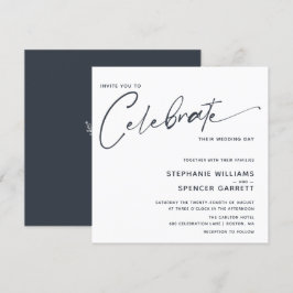 Einfache minimale moderne Script-Hochzeit Einladung