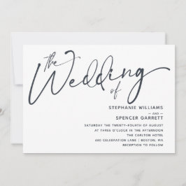 Einfache minimale moderne Skripteinladung Einladung