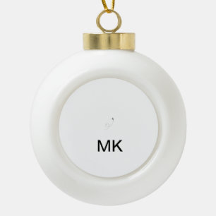 Einfache minimale Monogramm-Aufnahme für Textreise Keramik Kugel-Ornament