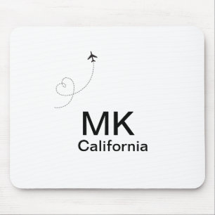 Einfache minimale Monogramm-Aufnahme für Textreise Mousepad