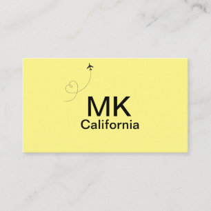 Einfache minimale Monogramm-Aufnahme für Textreise Visitenkarte
