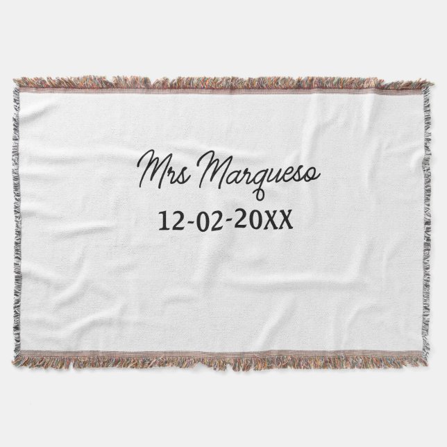 einfache minimale Monogramm MMs Mr. name date year Decke (Vorderseite)