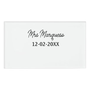einfache minimale Monogramm MMs Mr. name date year Namenschild