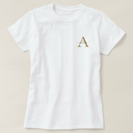 Einfache minimale Monogrammbezeichnung T-Shirt