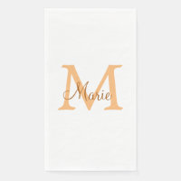 einfache minimale Name monogramm orange braun thr