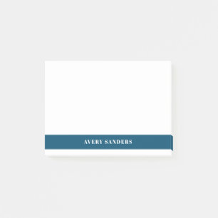 Einfache minimale Navy Blue Moderner Farbblock Post-it Klebezettel