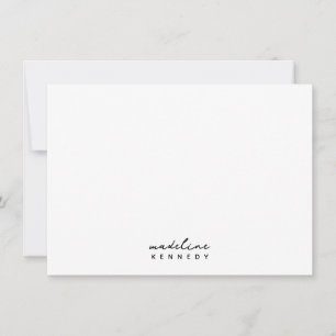 Einfache Minimale Personalisierte Note Card Mitteilungskarte