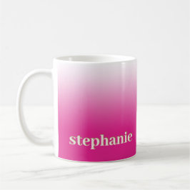 Einfache minimale Personalisierte Ombre Magenta Ho Kaffeetasse