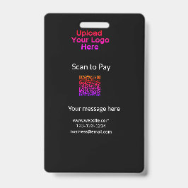 Einfache minimale Prüfung zum Bezahlen des Add QR  Ausweis