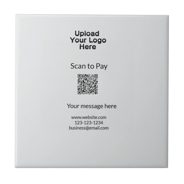 Einfache minimale Prüfung zum Bezahlen des Add QR  Fliese (Vorderseite)