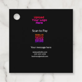 Einfache minimale Prüfung zum Bezahlen des Add QR  Geschenkanhänger