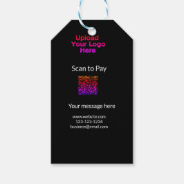 Einfache minimale Prüfung zum Bezahlen des Add QR  Geschenkanhänger