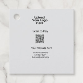 Einfache minimale Prüfung zum Bezahlen des Add QR  Geschenkanhänger