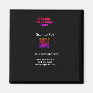 Einfache minimale Prüfung zum Bezahlen des Add QR Magnet