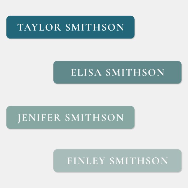 Einfache minimale Pulverfarbe Fügen Sie Ihre Namen Etiketten (Gruppe)