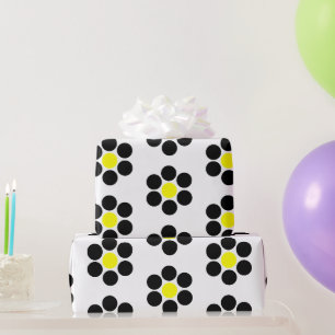 Einfache minimale Punkte schwarz Geschenkpapier