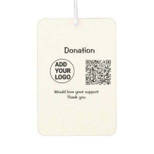 Einfache minimale q r Code hinzufügen Logo Social Autolufterfrischer